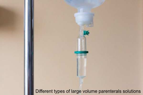 Different types of large volume parenterals solutions